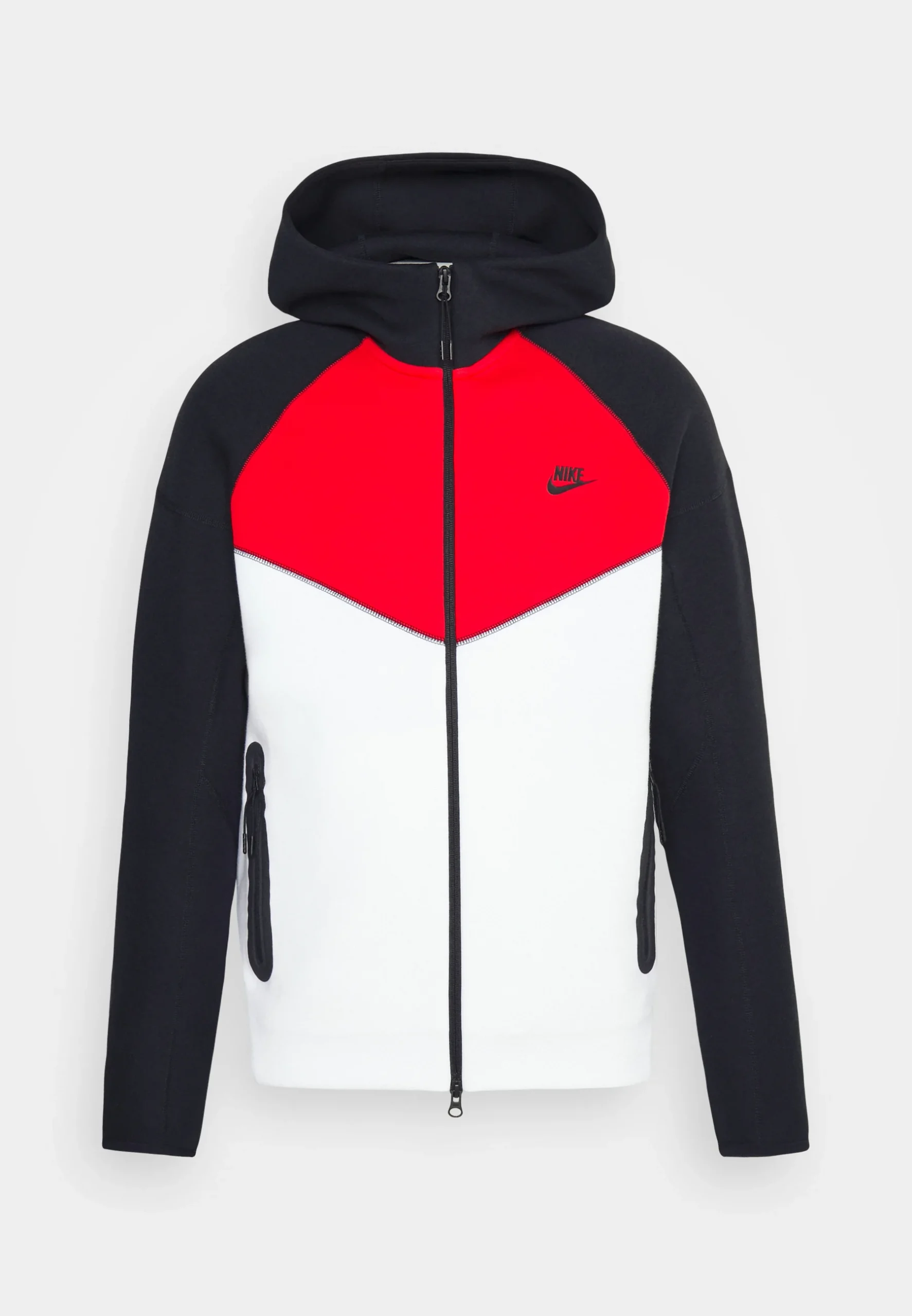 Tech Fleece Windrunner (Yeni) Full-Zip Hoodie – Beyaz/ Siyah/ Kırmızı